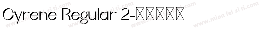Cyrene Regular 2字体转换